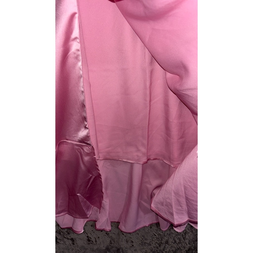 Show Me Your Mumu Garden Midi Dress Womens Large Light Pink Luxe Satin Lined - Picture 7 of 12
